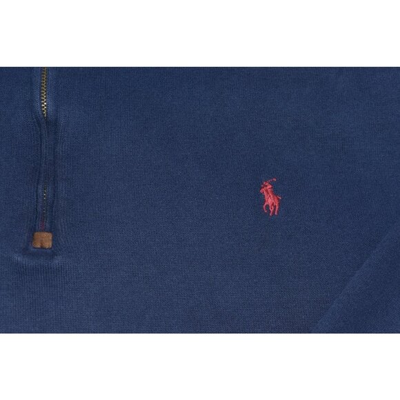 Ralph Lauren Polo Sweater Men's Size 3XLT Blue Pony Zip Mock Sweatshirt - Picture 3 of 11